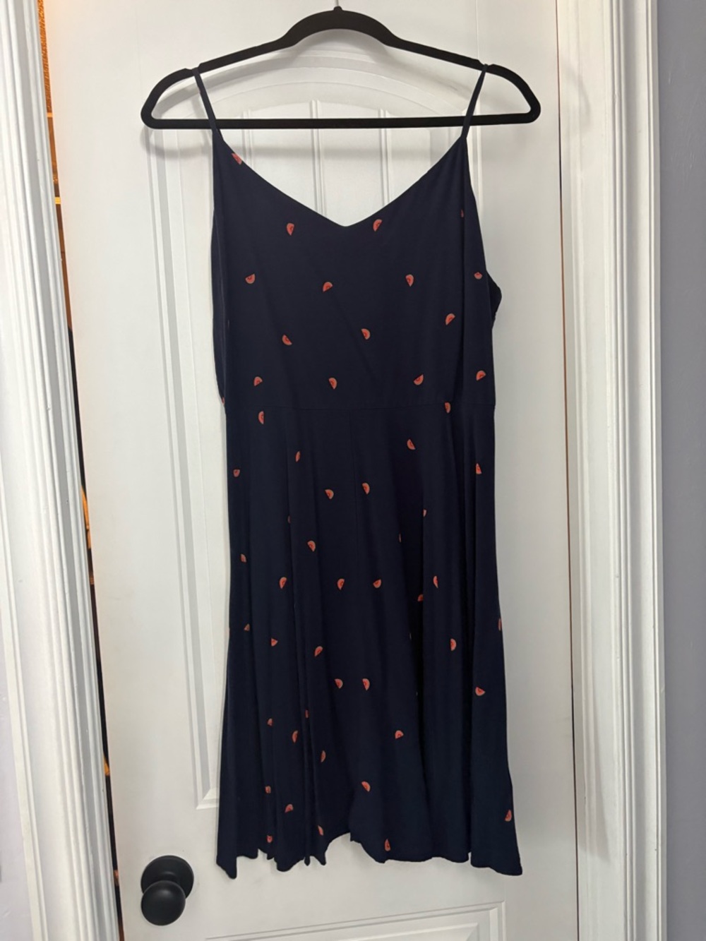 GAP Navy Midi Swing Dress with Watermelon Print